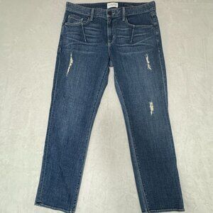 Parker Smith Jeans Women's 29 Relaxed Straight Distressed Premium Stretch